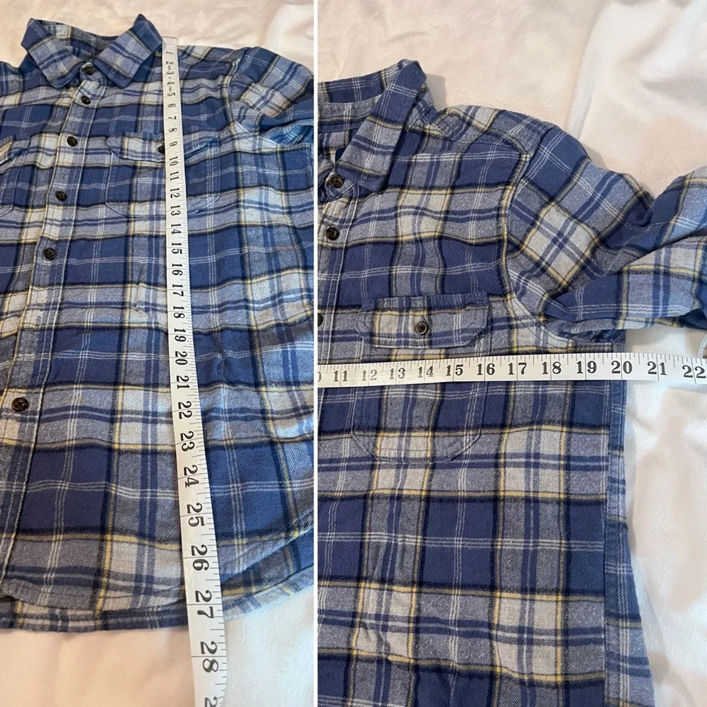 Lot -Casual Button Down Shirts - Blue, Red, Purple Plaid - Picture 15 of 16